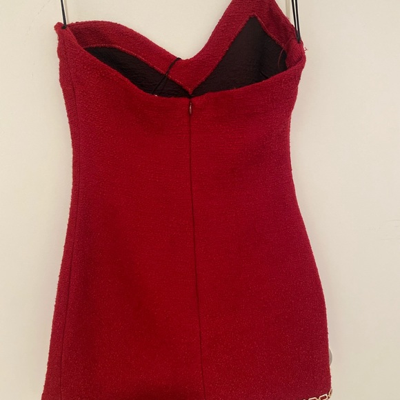 NWT ZARA Mini Asymmetric dress red - Picture 9 of 13